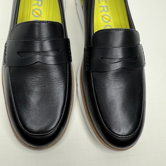 Cole Haan Black Loafers with White Sole - Picture 8 of 12